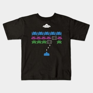 Retro Space Invasion Kids T-Shirt